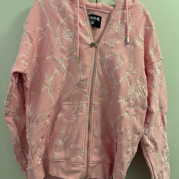 SUPPLIER JAPAN PINK EMBROIDERED SWEATSHIRT (RARE!)